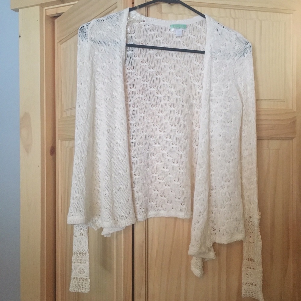 White-cream crochet cardigan